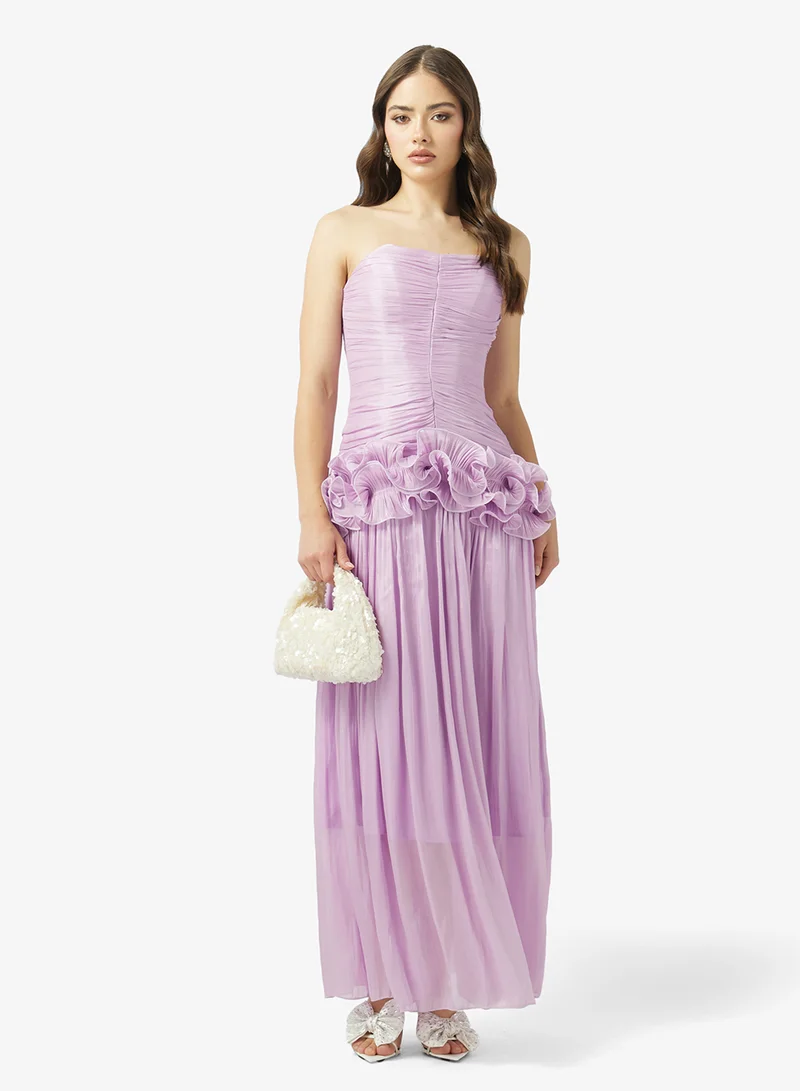 Ginger Boutique  Sweetheart Neckline Gather Detail Dropwaist Dress for Women | Best Price UAE